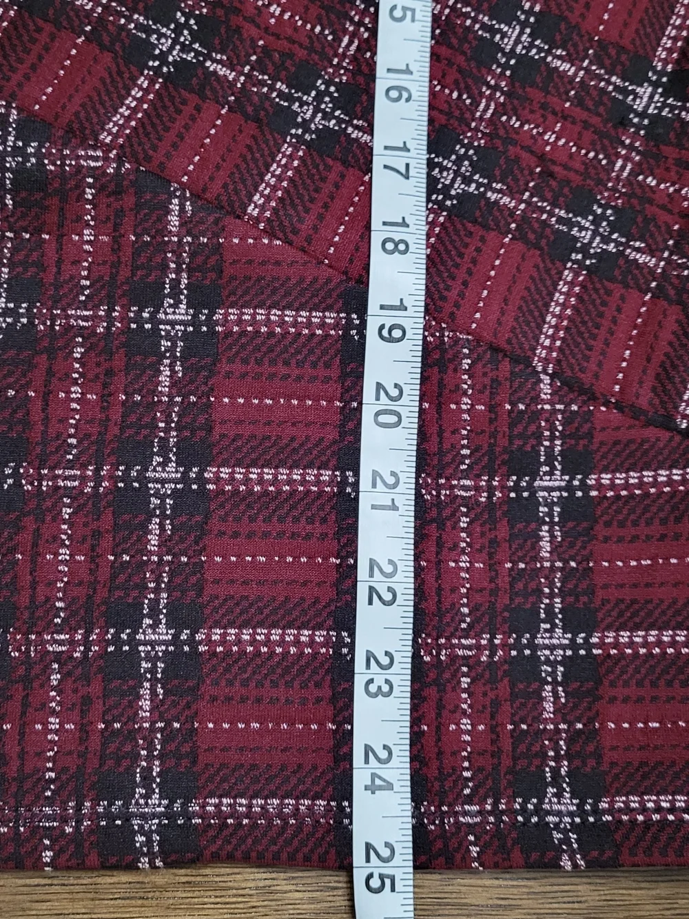 Joe Benbasset Burgundy Plaid Pencil Skirt